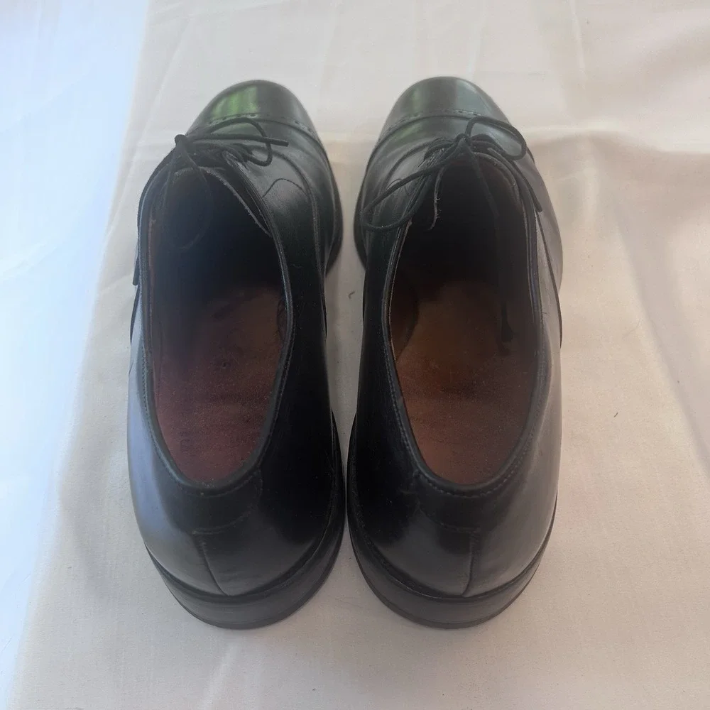 Allen Edmonds Byron Shoes Men  13C Black Cap Toe Leather Oxford  Dress Made USA